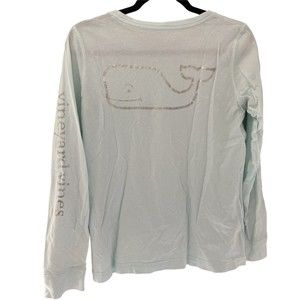 Vineyard Vines Tshirt Mint, Whale Long Sleeve T Shirt, Sz Small, Logo Shine